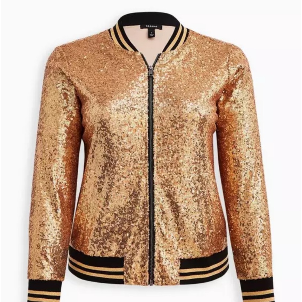 The Bomb Gold Sequin Bomber - Picture 2 of 7